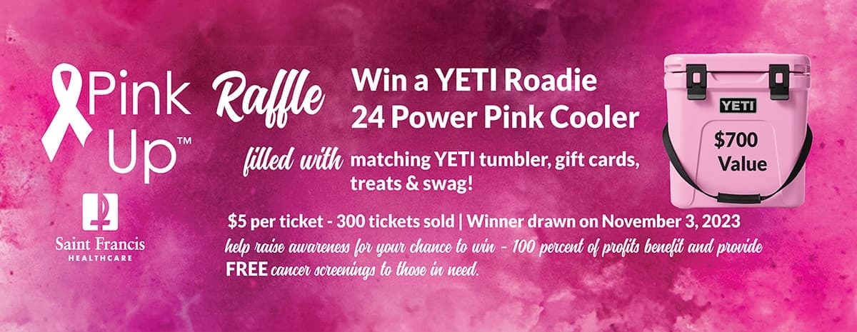 PDQ Quality Printing Pink Up YETI Cooler Raffle Tickets